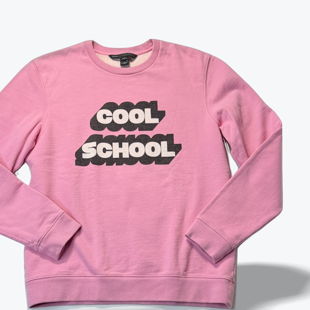 Marc by Marc Jacobs Sweatshirt Pink Cool School Graphic Womens Medium Designer